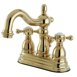 Outlet Heritage Deck Mount 3-Hole 4-Inch Centerset Bathroom Faucet 4