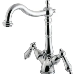 Online Heritage Deck Mount 4-Inch Centerset Bathroom Faucet with Pop-Up Drain Single Hole|4" Center Set