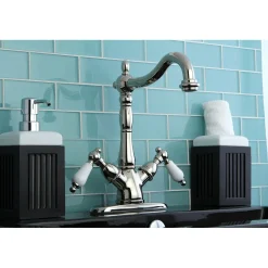 Online Heritage Deck Mount 2-Handle Vessel Sink Faucet Vessel Faucets