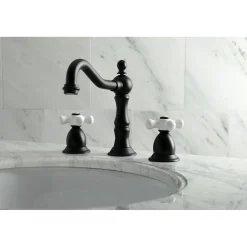 Hot Heritage Deck Mount 3-Hole 8-Inch Widespread Bathroom Faucet 8