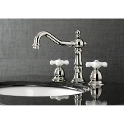 Hot Heritage Deck Mount 3-Hole 8-Inch Widespread Bathroom Faucet 8