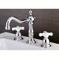 Hot Heritage Deck Mount 3-Hole 8-Inch Widespread Bathroom Faucet 8