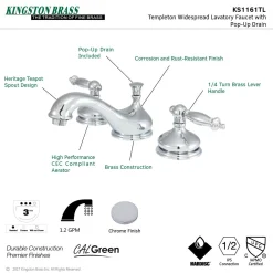 Hot Heritage Deck Mount 8-Inch Widespread 3-Hole Bathroom Faucet 8
