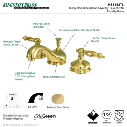 Hot Heritage Deck Mount 8-Inch Widespread 3-Hole Bathroom Faucet 8