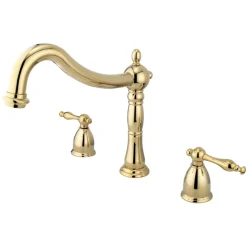 Best Heritage Deck Mount 2-Handle Roman Tub Filler Tub Faucets