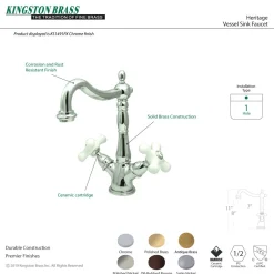 Outlet Heritage 2-Handle Deck Mount Vessel Sink Faucet Vessel Faucets