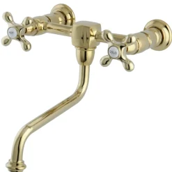 Hot Heritage 2-Handle Wall Mount Bathroom Faucet Wall Mount