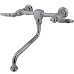 Best Heritage 2-Handle Lever Wall Mount Bathroom Faucet Wall Mount