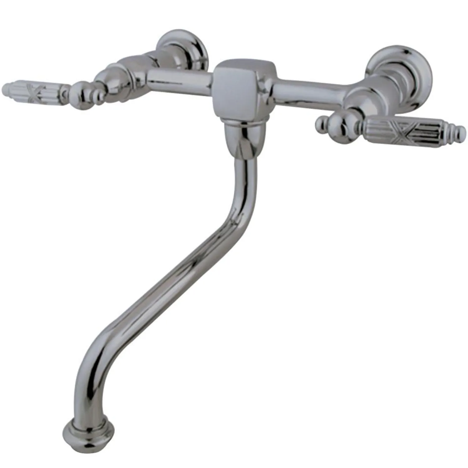 Best Heritage 2-Handle Lever Wall Mount Bathroom Faucet Wall Mount