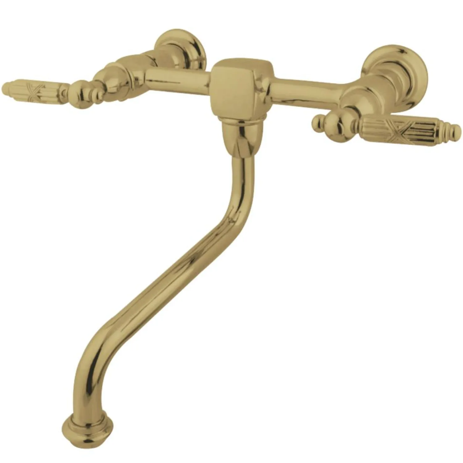 Best Heritage 2-Handle Lever Wall Mount Bathroom Faucet Wall Mount