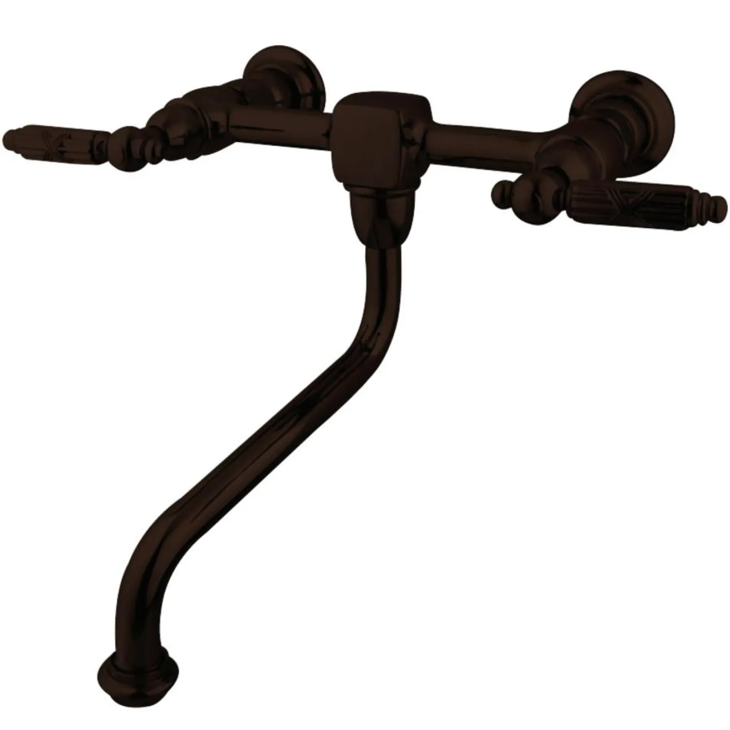 Best Heritage 2-Handle Lever Wall Mount Bathroom Faucet Wall Mount