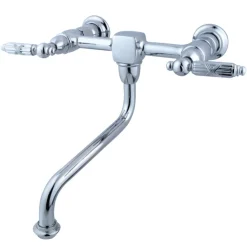 Best Heritage 2-Handle Lever Wall Mount Bathroom Faucet Wall Mount