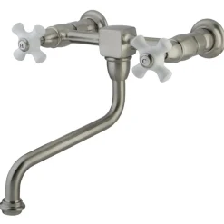 Online Heritage 2-Handle Cross Wall Mount Bathroom Faucet Wall Mount