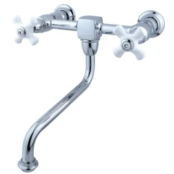 Online Heritage 2-Handle Cross Wall Mount Bathroom Faucet Wall Mount