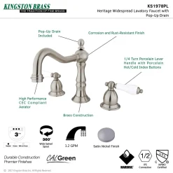 Sale Heritage 2-Handle 8-Inch Widespread Bathroom Faucet 8
