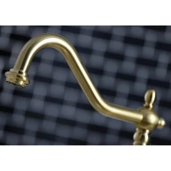 New Heritage 4-Hole Widespread Kitchen Faucet with Brass Sprayer Widespread Kitchen Faucets|Faucets With Side Spray