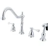 Outlet Heritage 4-Hole Widespread Kitchen Faucet Widespread Kitchen Faucets|Faucets With Side Spray