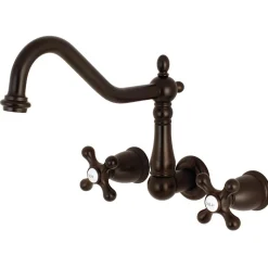 Sale Heritage 3-Hole Wall Mount Kitchen Faucet Wall Mounted Kitchen Faucets