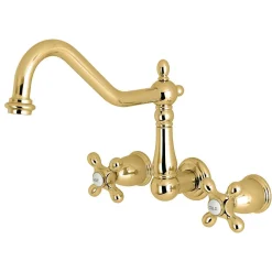 Sale Heritage 3-Hole Wall Mount Kitchen Faucet Wall Mounted Kitchen Faucets