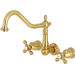 Sale Heritage 3-Hole Wall Mount Kitchen Faucet Wall Mounted Kitchen Faucets