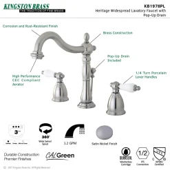 Discount Heritage 3-Hole 8-Inch Widespread Bathroom Faucet 8