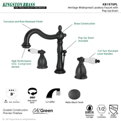 Discount Heritage 3-Hole 8-Inch Widespread Bathroom Faucet 8