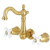 Best Heritage 3-Hole 8-Inch Center Wall Mount Bathroom Faucet Wall Mount