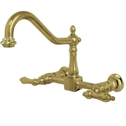 Discount Heritage 8-Inch Wall Mount Kitchen Faucet Wall Mounted Kitchen Faucets