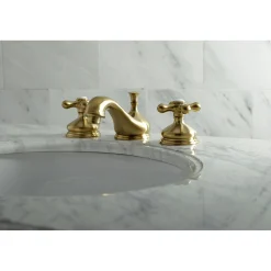 Clearance Heritage 8-Inch Widespread Deck Mount Bathroom Faucet 8