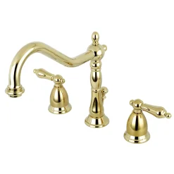 Online Heritage 8-Inch Widespread Bathroom Faucet with Brass Pop-Up 8