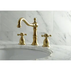Hot Heritage 8-Inch Widespread Cross-Handle Bathroom Faucet 8