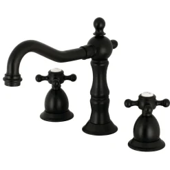 Hot Heritage 8-Inch Widespread Cross-Handle Bathroom Faucet 8