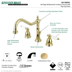 Best Heritage 8-Inch Widespread Lever-Handle Bathroom Faucet 8