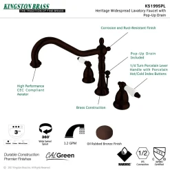 Best Heritage 8-Inch Widespread Lever-Handle Bathroom Faucet 8