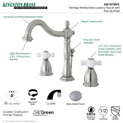 Online Heritage 8-Inch Widespread 3-Hole Bathroom Faucet 8