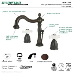Online Heritage 8-Inch Widespread 3-Hole Bathroom Faucet 8