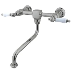 Heritage Lever Handle Wall Mount Bathroom Faucet Wall Mount