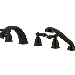 Discount Heritage 5 Piece Roman Tub Filler with Hand Shower Tub & Shower Sets|Tub Faucets