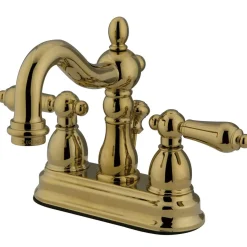 Online Heritage Two Handle 4" Centerset Lavatory Faucet with Brass Pop-up 4" Center Set