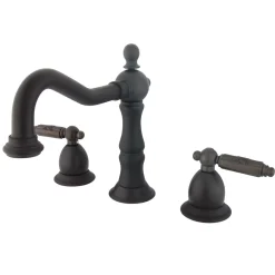 Discount Heritage Two Handle Three Hole 8" to 14" Widespread Lavatory Faucet with Brass Pop-up 8" Widespread