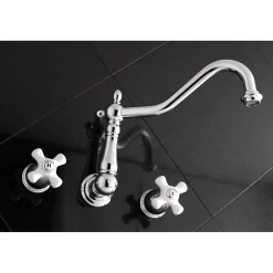 Online Heritage Two Handles Wall Mount Tub Filler Tub Faucets