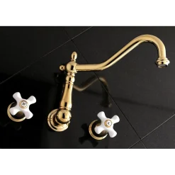 Online Heritage Two Handles Wall Mount Tub Filler Tub Faucets