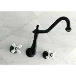 Online Heritage Two Handles Wall Mount Tub Filler Tub Faucets