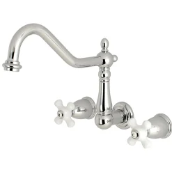 Online Heritage Two Handles Wall Mount Tub Filler Tub Faucets