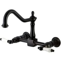Hot Heritage 8" Wall Mount Kitchen Faucet Wall Mounted Kitchen Faucets