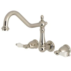 Best Heritage Wall Mount 2-Handle Kitchen Faucet Wall Mounted Kitchen Faucets