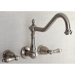 Clearance Heritage Wall Mount 3-Hole Kitchen Faucet Wall Mounted Kitchen Faucets