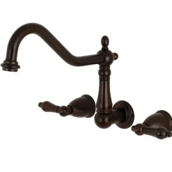 Clearance Heritage Wall Mount 3-Hole Kitchen Faucet Wall Mounted Kitchen Faucets