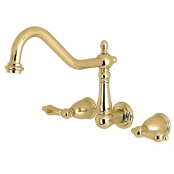 Clearance Heritage Wall Mount 3-Hole Kitchen Faucet Wall Mounted Kitchen Faucets