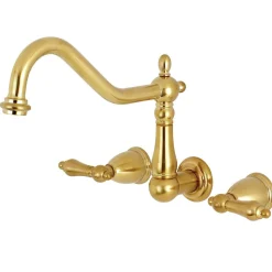 Clearance Heritage Wall Mount 3-Hole Kitchen Faucet Wall Mounted Kitchen Faucets